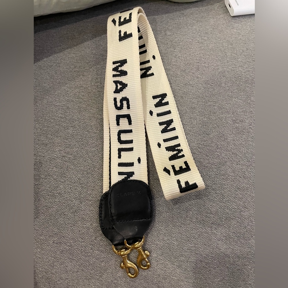 Clare V masculin feminin nylon webbing strap